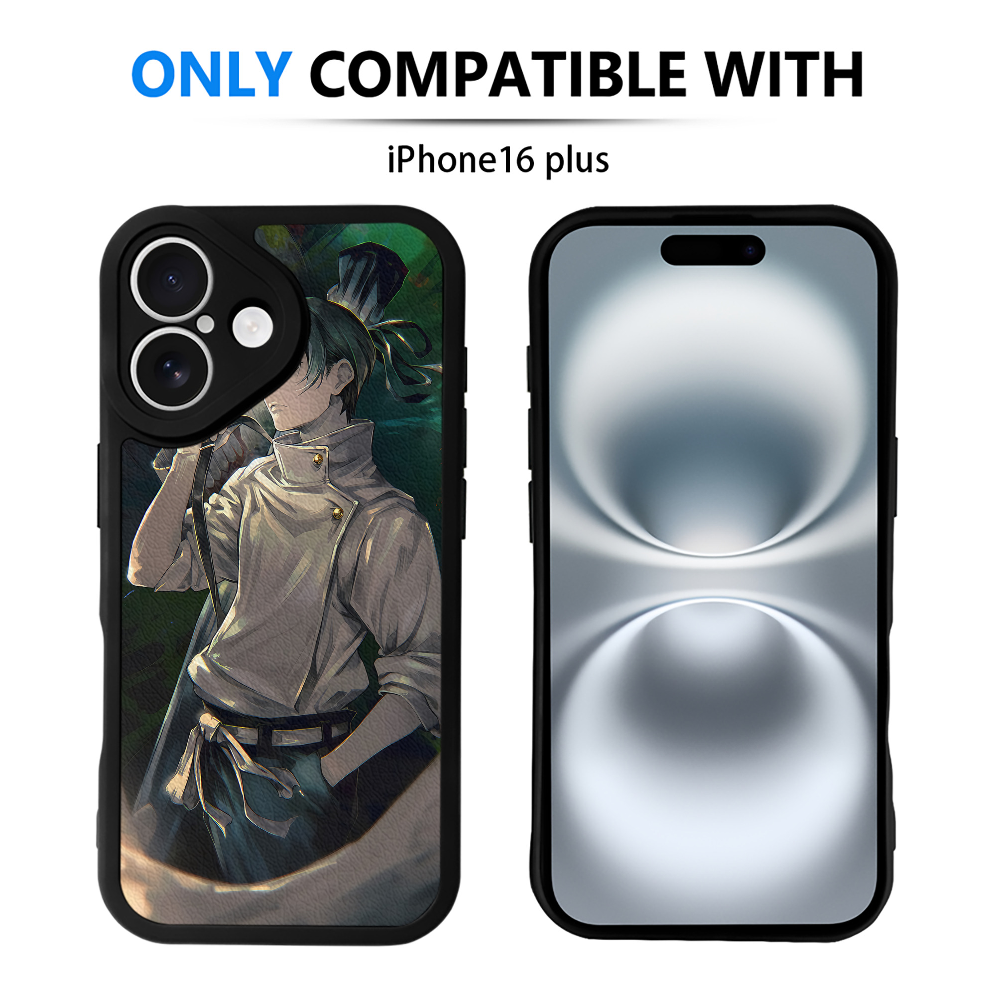 （画像用） 呪術廻戦 Jujutsu Kaisen 【iPhone 16シリーズ対応】シリコンスマホケース（レザー調） 材質：シリコン